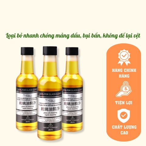1 Chai Nước Rửa Kính Nano Chai 150ml GLASS CLEAR, Ngăn Tụ Nước, Cản Trở Tầm Nhìn, Loại Bỏ Mảng Dầu