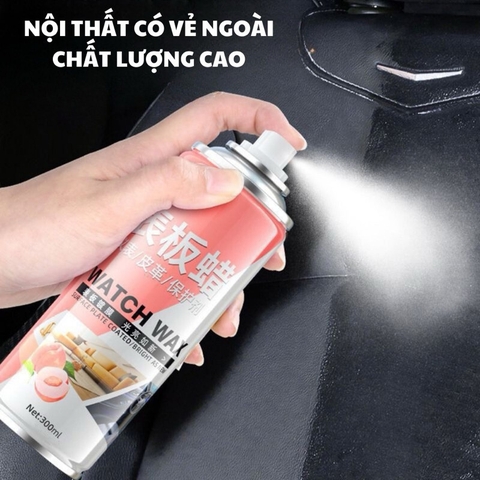 Chai Xịt Nano Đánh Bóng Xe Ô Tô 500ml WATCH WAX, Làm Sạch, Phục Hồi, Giữ Nội Thất Luôn Như Mới