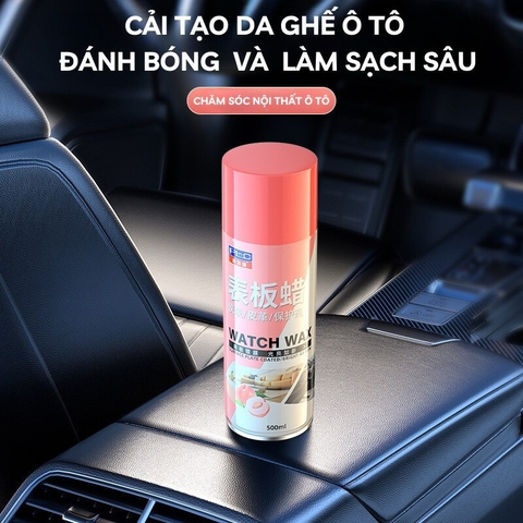 Chai Xịt Nano Đánh Bóng Xe Ô Tô 500ml WATCH WAX, Làm Sạch, Phục Hồi, Giữ Nội Thất Luôn Như Mới