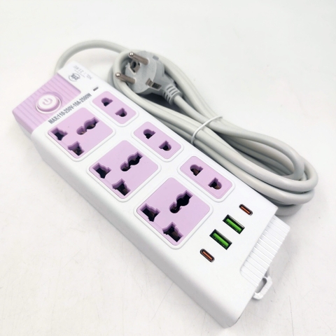 Ổ Cắm Điện CYX K208 K218 K238 Tích Hợp Cổng Sạc USB Đa Năng, Nhiều Lỗ Cắm, Công Suất 2500W