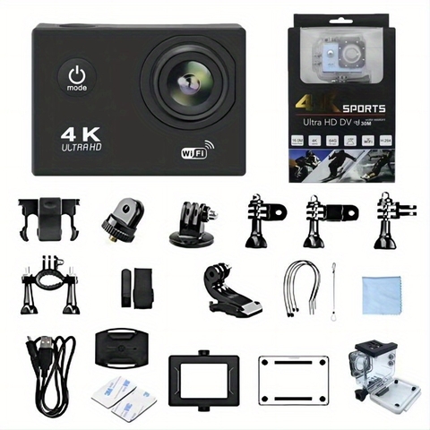 Camera Hành Trình A19 Gắn Mũ Bảo Hiểm – Sport Camera 4K, Chống Rung, Chống Nước Dành Cho Xe Máy, Xe Đạp, Phượt, Du Lịch