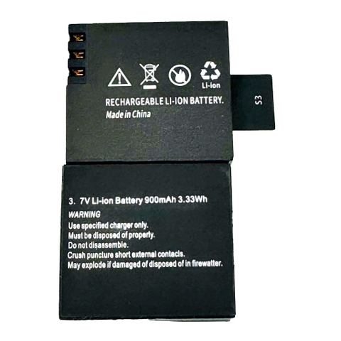 Pin - Dock Sạc Cho Camera Hành Trình 3.7v 900mah 3.33wh Dùng Cho SJCAM, EKEN H9R, SPORT CAMERA A9, A19