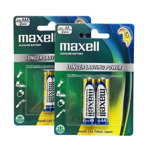 1 Cặp Pin ALKALINE Tiểu Maxell AAA LR03(GD), Maxell AA LR6(GD) Chính Hãng (Pin Tiểu Nhỏ)