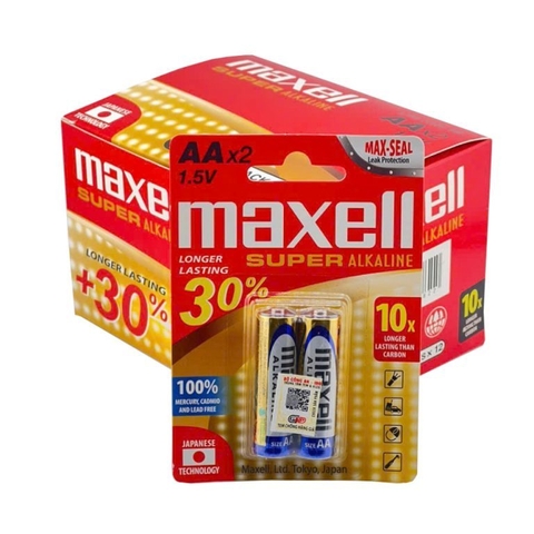 1 Cặp Pin ALKALINE Tiểu Maxell AAA LR03(GD), Maxell AA LR6(GD) Chính Hãng (Pin Tiểu Nhỏ)