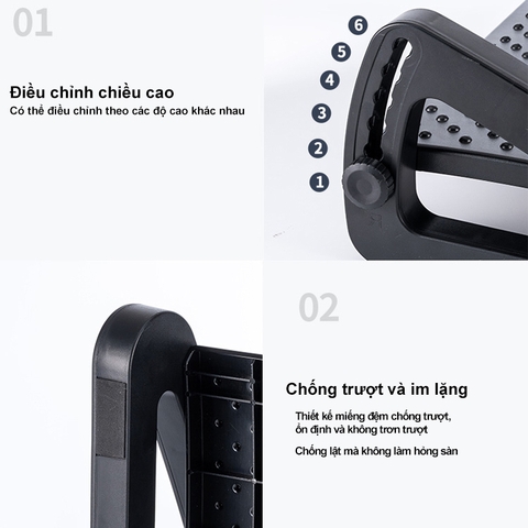 Ghế Gác Chân, Ghế Kê Chân Ergonomic Footrest Công Thái Học, Điều Chỉnh Độ Cao, Cải Thiện Tư Thế Ngồi, Có Bàn Massage