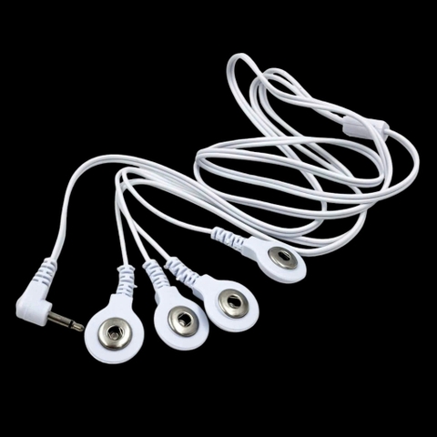 Dây Điện Cực 4 Miếng Dán Jack Cắm 2.5mm Kết Nối 4 Tấm Gel Điện Cực Dùng Với Máy Massage Xung Điện