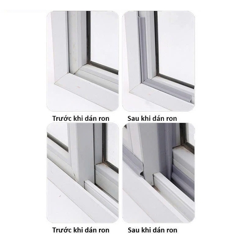 Ron Xốp Dán Che Khe Cửa Sổ Chắn Gió Lùa, Chặn Đáy Chân Cửa, Cách Nhiệt, Chống Ồn, Côn Trùng