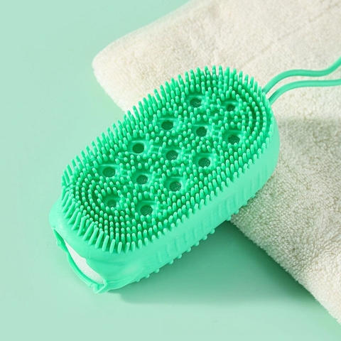 Bông Tắm Silicon Tạo Bọt Massage Hình Chuột Cute Tẩy Da Chết 2 Mặt