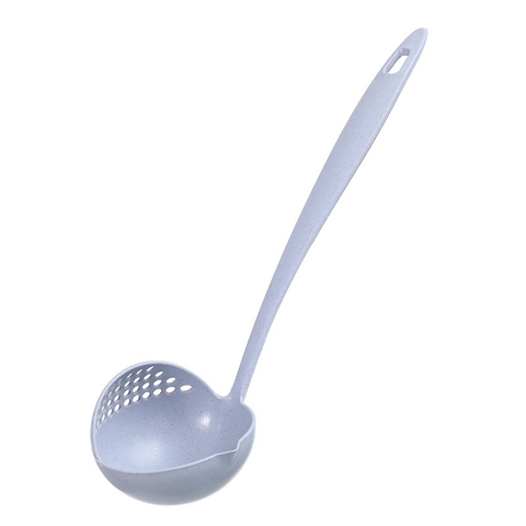 Muỗng Múc Canh Lúa Mạch 2 In 1 Loại Tròn - Chỉ Cần 1 Muỗng - Múc Cả Thế Giới Ẩm Thực