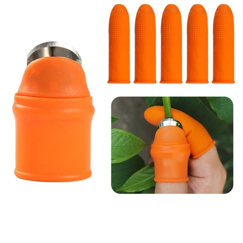 Ngón Tay Cái Hái Trái Cây Và Rau Củ Kèm Thêm 6 Bao Tay Ngón Trỏ