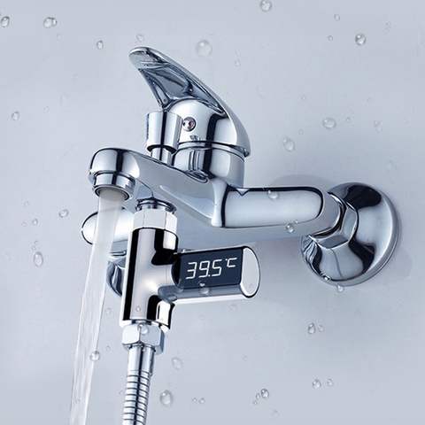 Nhiệt Kế Vòi Hoa Sen Đèn Led Không Dùng Pin, Chỉ Báo Nhiệt Độ Nước Cho Vòi Có Nguồn Dòng Chảy Thời Gian Thực Chính Xác