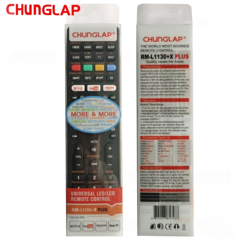Remote Điều Khiển Tivi Đa Năng CRC SMASH- 1130V Dùng Cho Tất Cả Các Dòng TV Thông Minh-LCD-LED-3D
