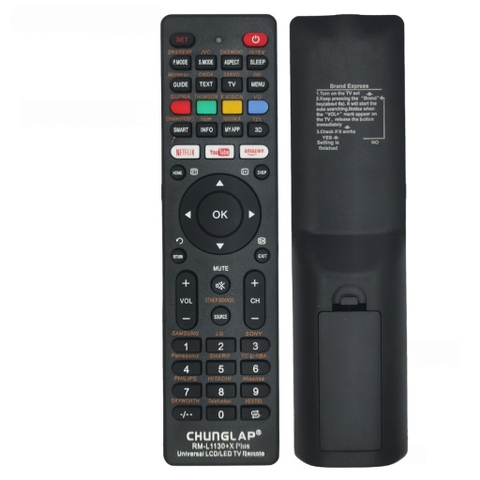 Remote Điều Khiển Tivi Đa Năng CRC SMASH- 1130V Dùng Cho Tất Cả Các Dòng TV Thông Minh-LCD-LED-3D
