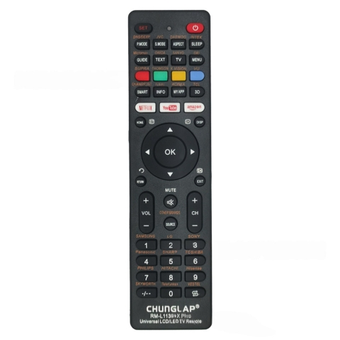 Remote Điều Khiển Tivi Đa Năng CRC SMASH- 1130V Dùng Cho Tất Cả Các Dòng TV Thông Minh-LCD-LED-3D