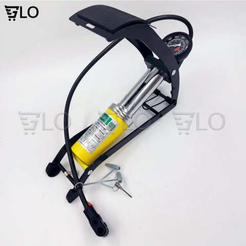 Bơm Đạp Chân Xe Máy 1 Ống Bee FP0902A Cho Xe Đạp, Xe Hơi Cao Cấp