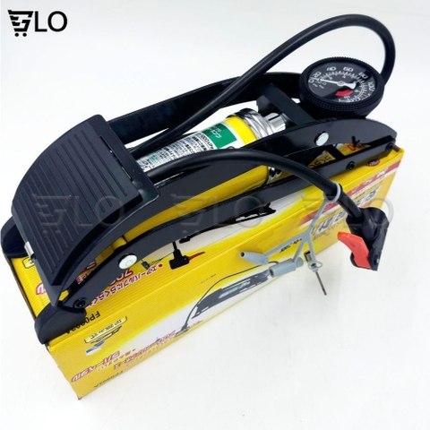 Bơm Đạp Chân Xe Máy 1 Ống Bee FP0902A Cho Xe Đạp, Xe Hơi Cao Cấp