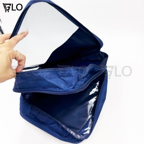 Túi Đựng Giày Dép Du Lịch TRAVEL 3 Ngăn, Thể Thao Tiện Dụng Chống Nước Kích thước 29X23cmx15cm