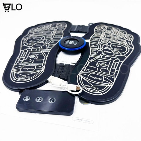 Thảm Massage Bàn Chân EMS Có Remote, Màn Hình Led, Máy Mát Xa Giảm Đau Mỏi Bàn Chân, Thư Giãn Toàn Diện Thiết Kế Gấp