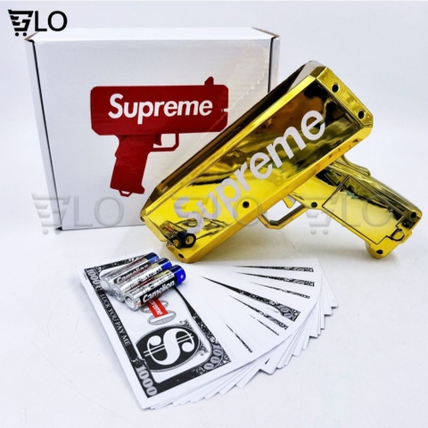 Súng Bắn Ra Tiền Supreme VÀNG GOLD Vui Nhộn Tặng Kèm Pin
