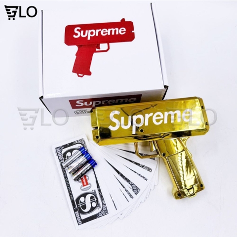 Súng Bắn Ra Tiền Supreme VÀNG GOLD Vui Nhộn Tặng Kèm Pin