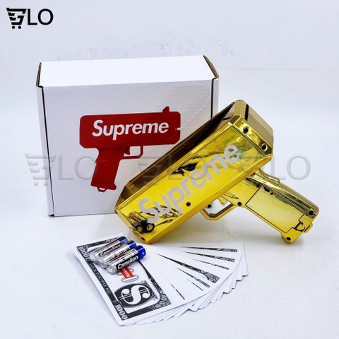 Súng Bắn Ra Tiền Supreme VÀNG GOLD Vui Nhộn Tặng Kèm Pin