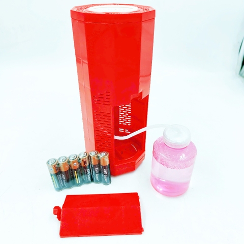 [Loại Lớn Kèm 6 Pin AA] Máy Thổi Bong Bóng Pháo Hoa 10 Lỗ Dung Tích 120ml Có Nhạc Và Đèn Trang Trí Chào Mừng Năm Mới
