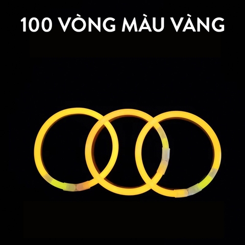 [ĐƯỢC CHỌN MÀU]Combo 100 Que Phát Sáng + Kèm Nút Gắn Làm Vòng Tay Glow Stick, Vòng Tay Dạ Quang Nhiều Màu, Chơi Buổi Tối