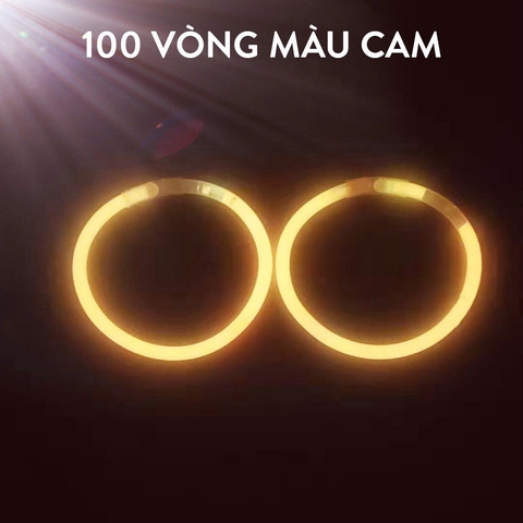 [ĐƯỢC CHỌN MÀU]Combo 100 Que Phát Sáng + Kèm Nút Gắn Làm Vòng Tay Glow Stick, Vòng Tay Dạ Quang Nhiều Màu, Chơi Buổi Tối