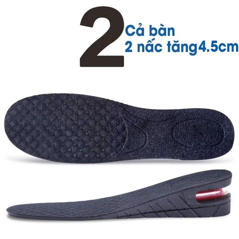 1 Cặp Lót Độn Giày Tăng Chiều Cao Có Đệm Khí Cả Bàn & Nửa Bàn Cao Cấp