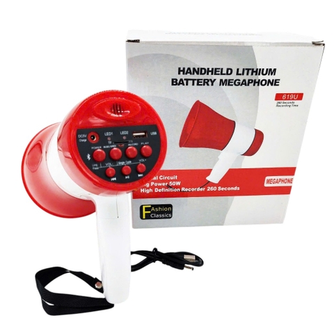 Loa Phóng Thanh Cầm Tay, Có Ghi Âm, Bluetooh, Đọc Được Thẻ Nhớ, USB