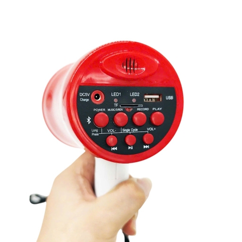 Loa Phóng Thanh Cầm Tay, Có Ghi Âm, Bluetooh, Đọc Được Thẻ Nhớ, USB