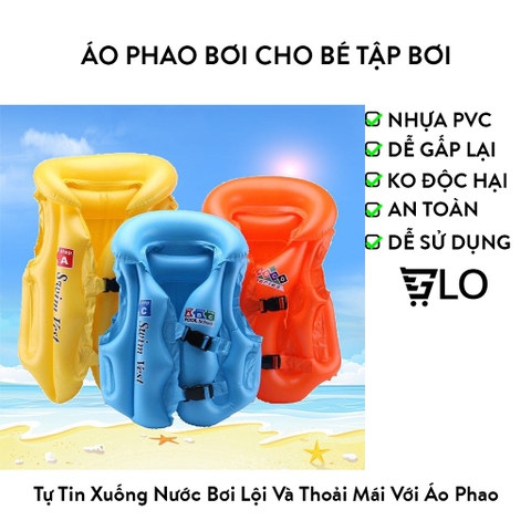 Áo Phao Bơi Cho Bé Tập Bơi Từ 5-8 Tuổi Tối Đa 30kg