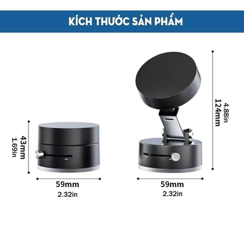 Giá Đỡ Từ Tính Cho Điện Thoại Di Động Có Thể Gập Lại Đa Năng, Công nghệ Từ Tính Giá Đỡ Hút Chân Không Trên Ô Tô