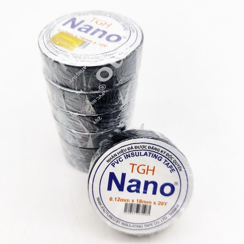 Băng Keo Điện Đen Nano Đài Loan 20Yard - Cách Điện An Toàn