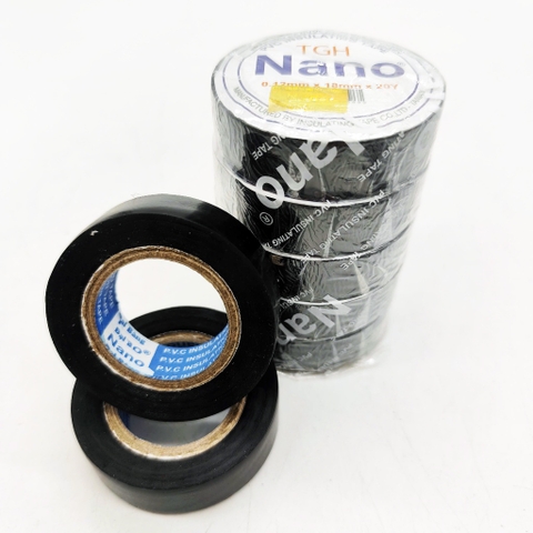 Băng Keo Điện Đen Nano Đài Loan 20Yard - Cách Điện An Toàn