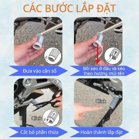 Vỏ Bọc Cần Số Xe Máy Bằng Silicon, Ốp Chống Mòn Cần Sang Số, Phù Hợp Nhiều Dòng Xe