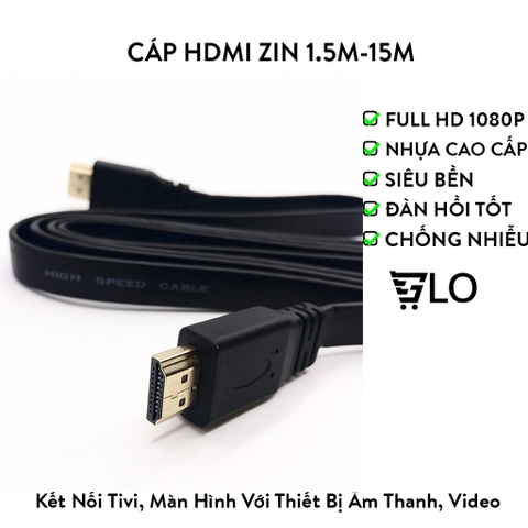 Cáp HDMI Zin 1.5m-15m Chuẩn 1.4 Full HD 1080p 120hz