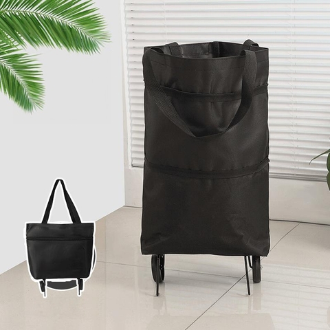 Xe Kéo Đi Chợ Dạng Túi Dài Có Bánh Xe