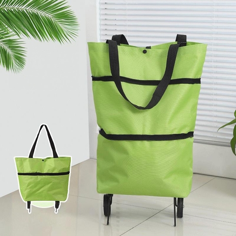 Xe Kéo Đi Chợ Dạng Túi Dài Có Bánh Xe