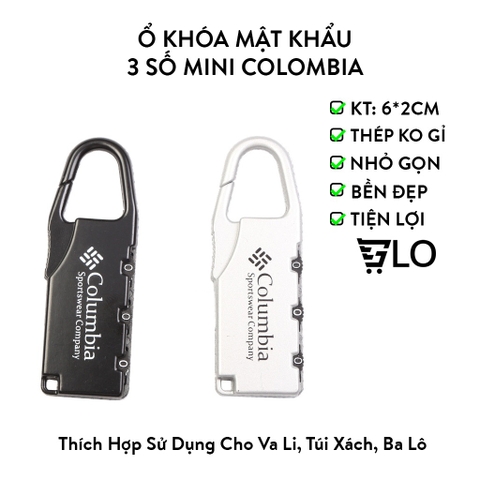 Ổ Khóa Mật Khẩu 3 Số Mini Du Lịch Colombia