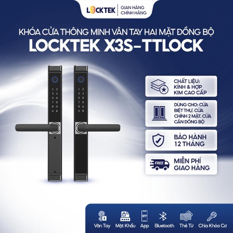 Khóa Cửa Thông Minh Ngoài Trời X3S Vân Tay Hai Mặt