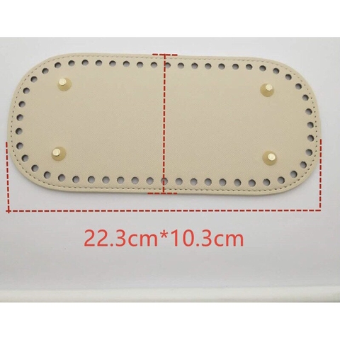 Đế da PU có đục lỗ sẵn kích thước 22*10cm