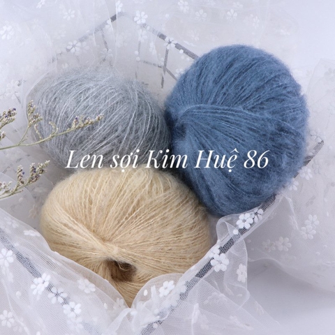 Len Mohair siêu mềm mịn cuộn 25g sợi 1mm