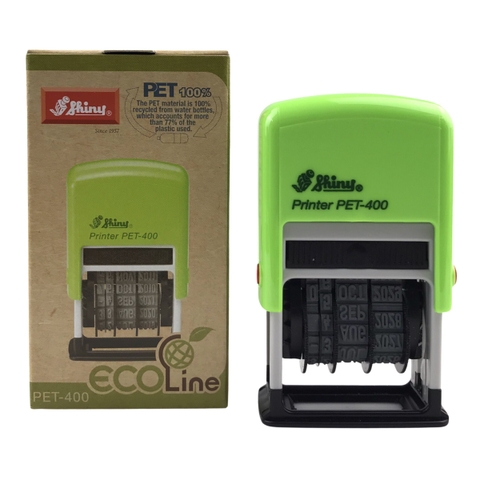 Dấu date tự động - Thẻ mực Shiny PET400 4mm trắng