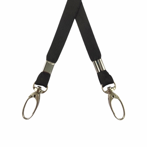 Dây đeo thẻ lụa 1cm đầu móc xoay [50] (100)
