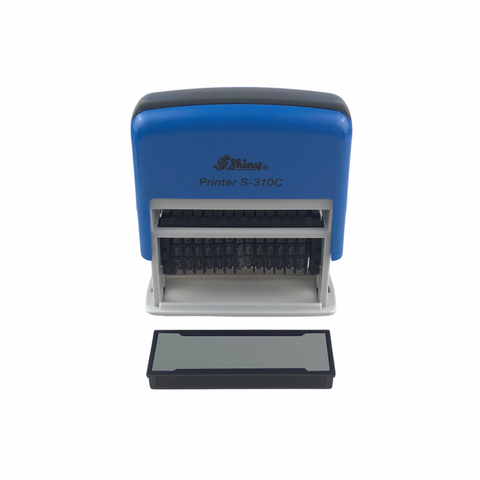 Dấu số xoay Shiny S310C 49x5mm trắng