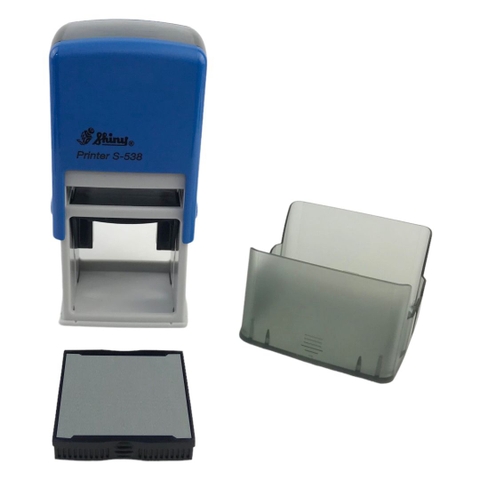 Dấu Shiny S538 38x38mm có nắp trắng