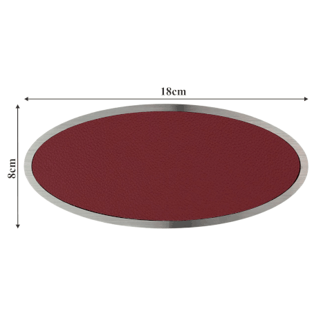 Biển số phòng da BP01 oval viền inox, Bảng số chung cư, khách sạn, toà nhà