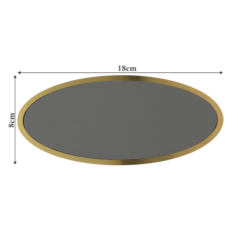 Biển số phòng da BP01 oval viền inox, Bảng số chung cư, khách sạn, toà nhà