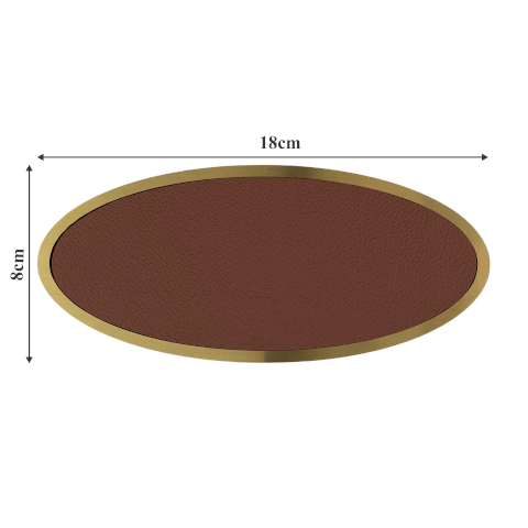 Biển số phòng da BP01 oval viền inox, Bảng số chung cư, khách sạn, toà nhà